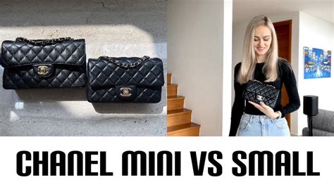 chanel mini vs small strap drop|Chanel fabric flap.